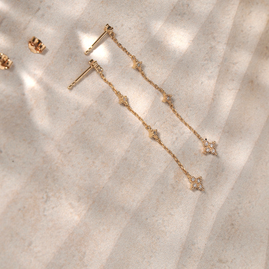 Boucles d'oreilles pendantes Étoile