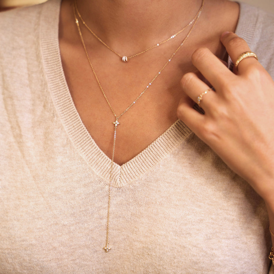 Collier en Y Fleur