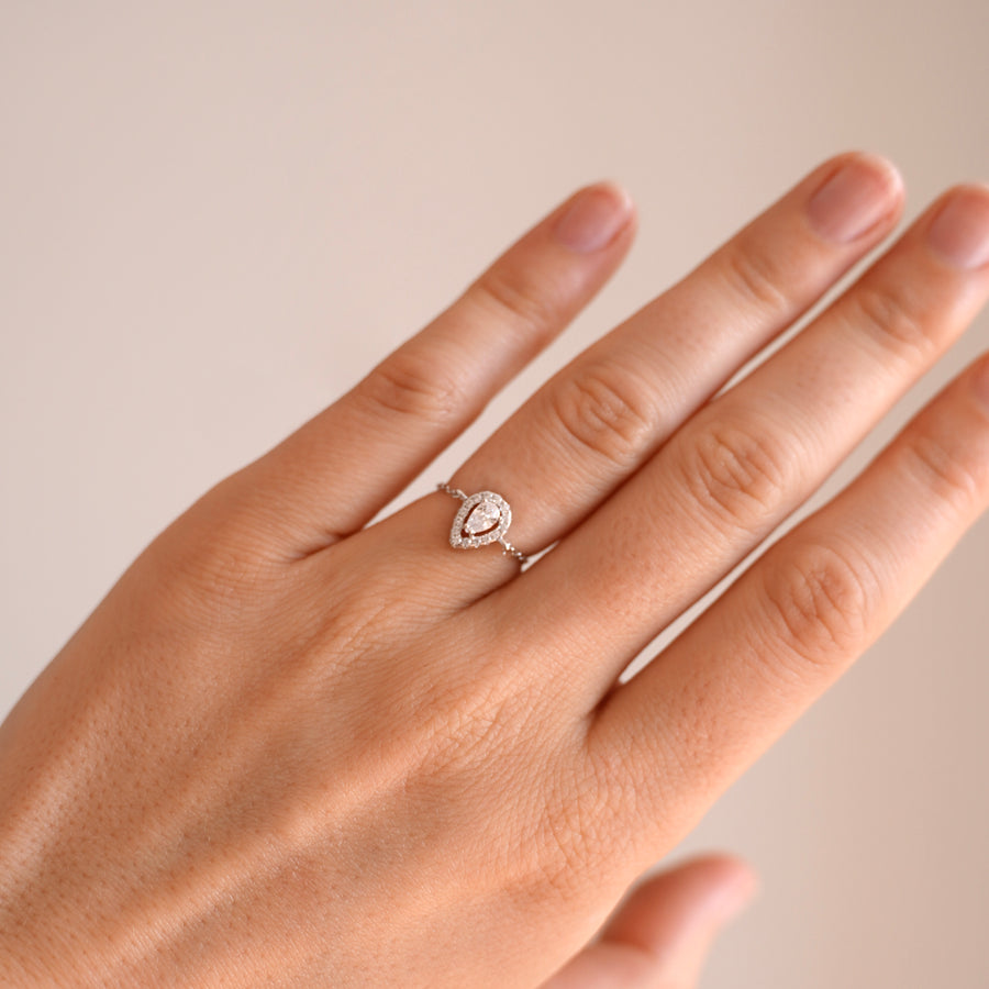 Bague chaine Goutte