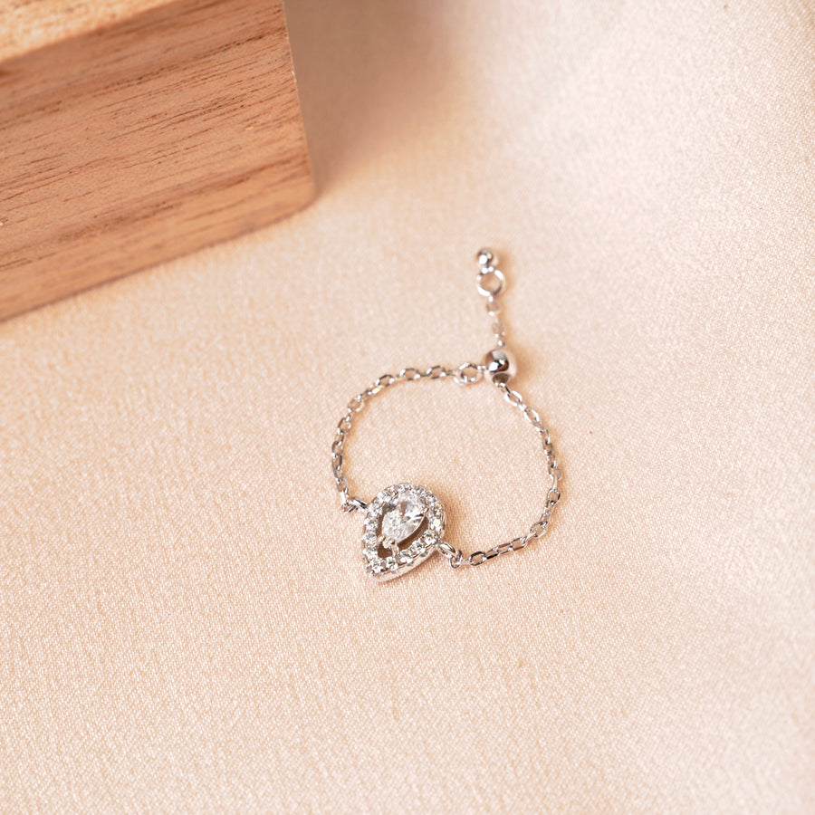 Bague chaine Goutte