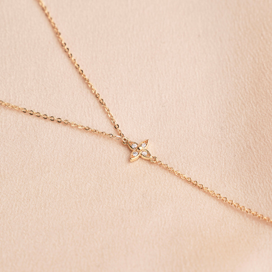 Collier en Y Fleur