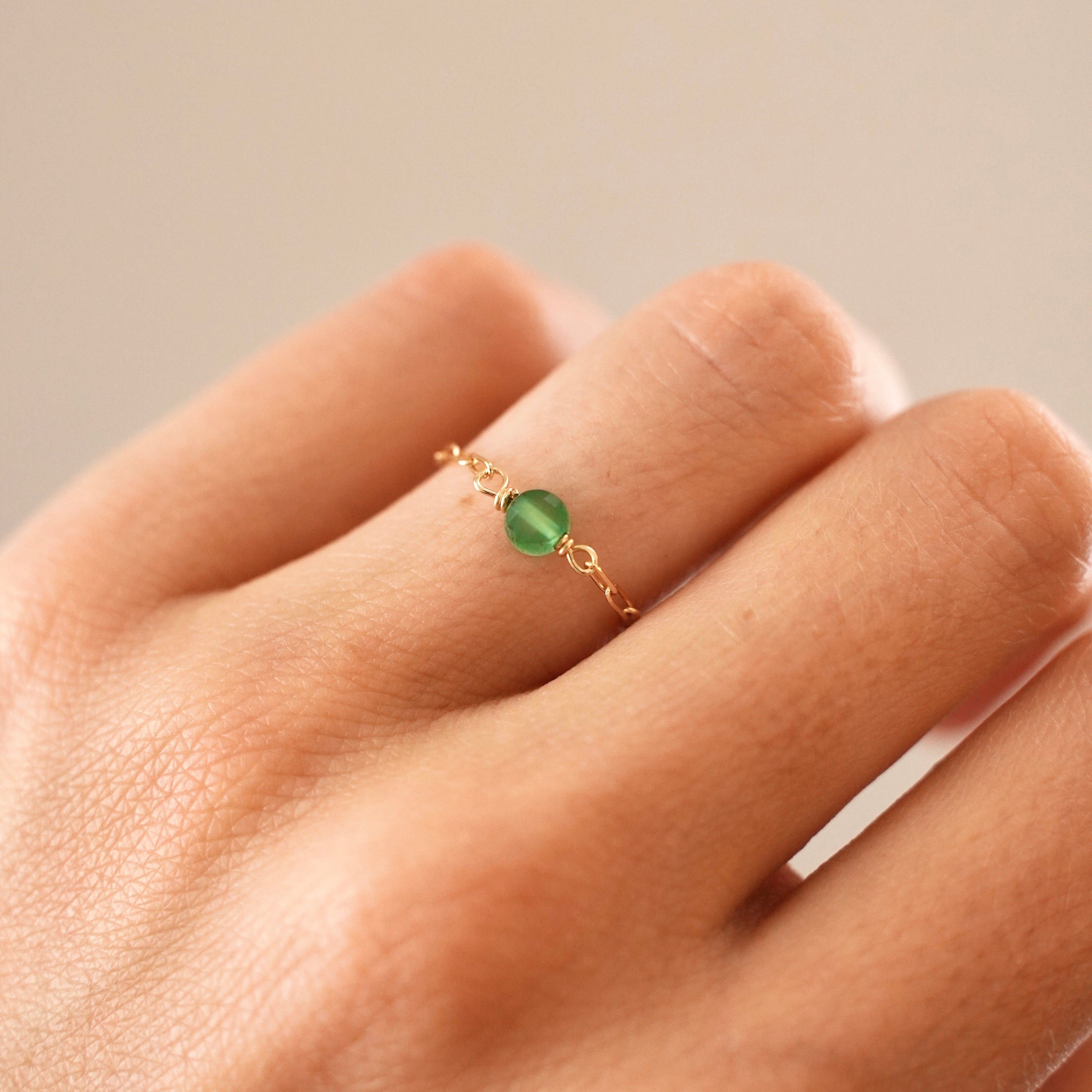 Agate Chain Ring