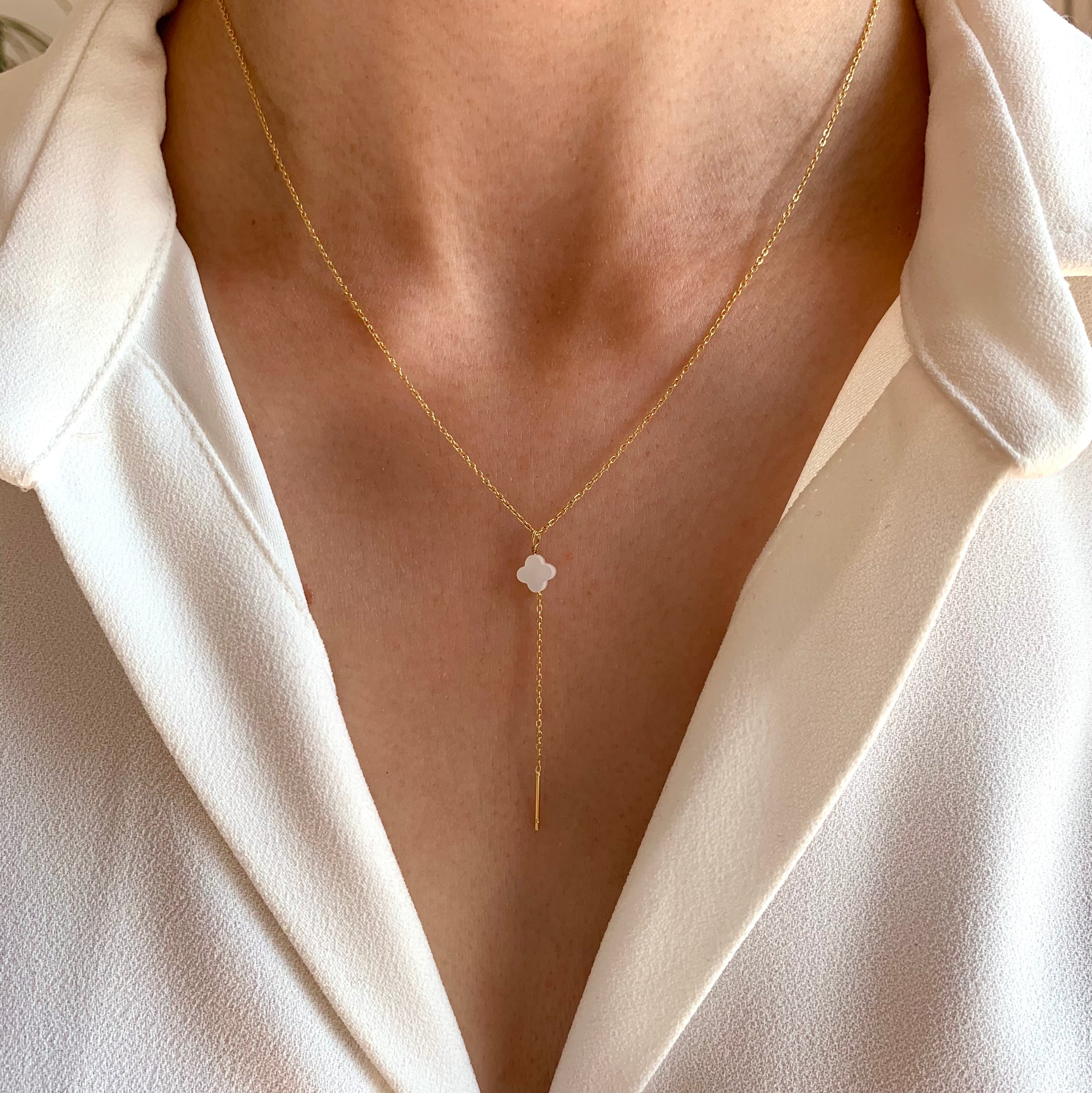 Clover Y Necklace