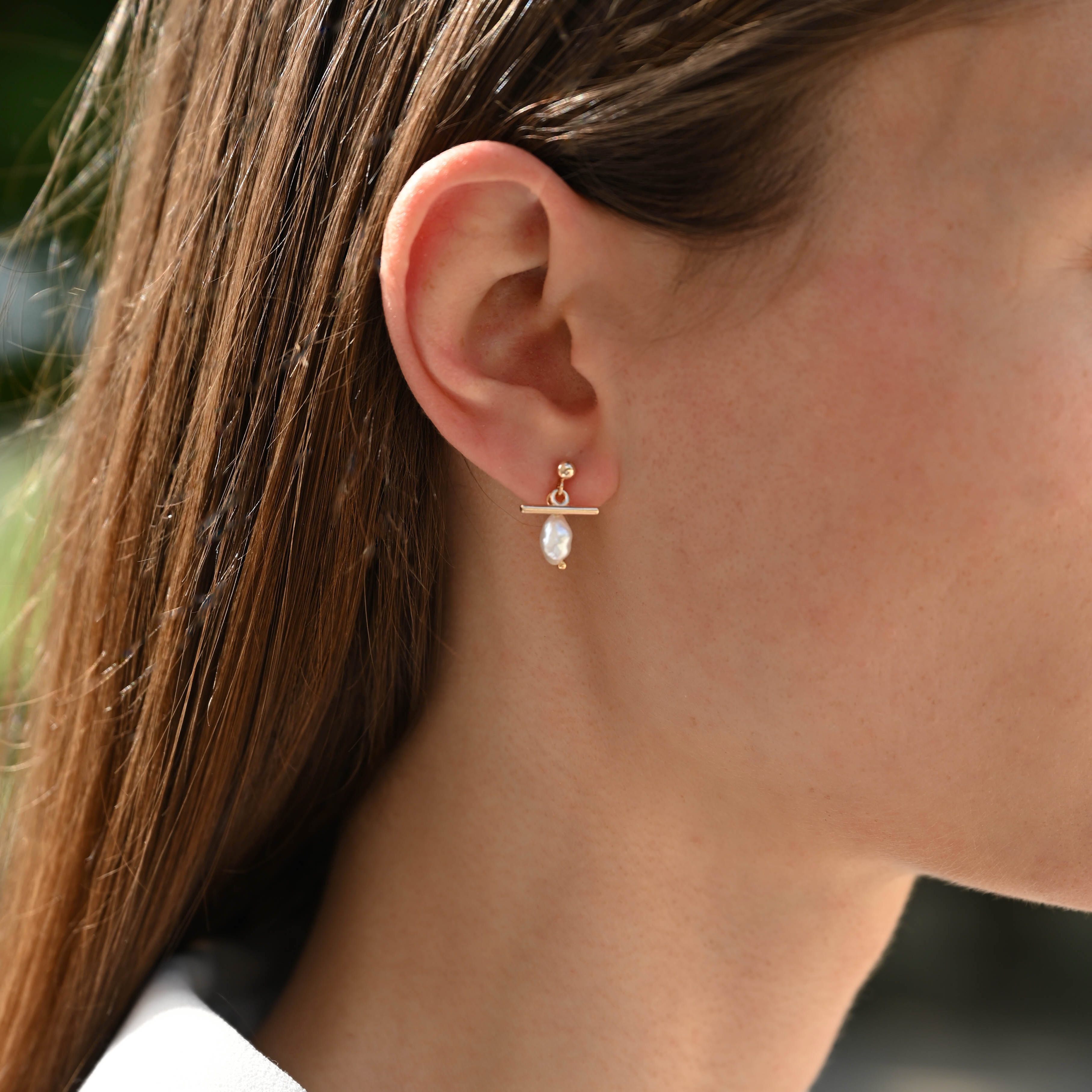 Freshwater pearl earrings
