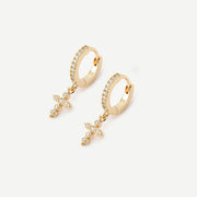 Boucles d'oreilles Croix Argent