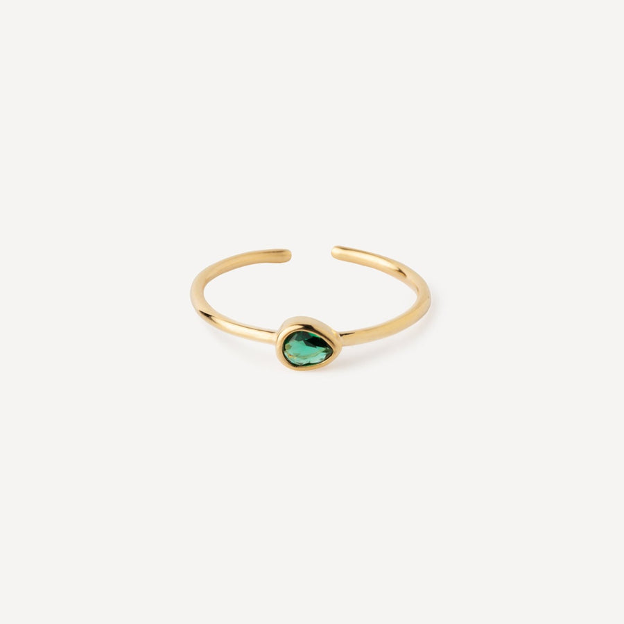 Bague Goutte Verte