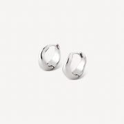 Wavy Silver Hoops