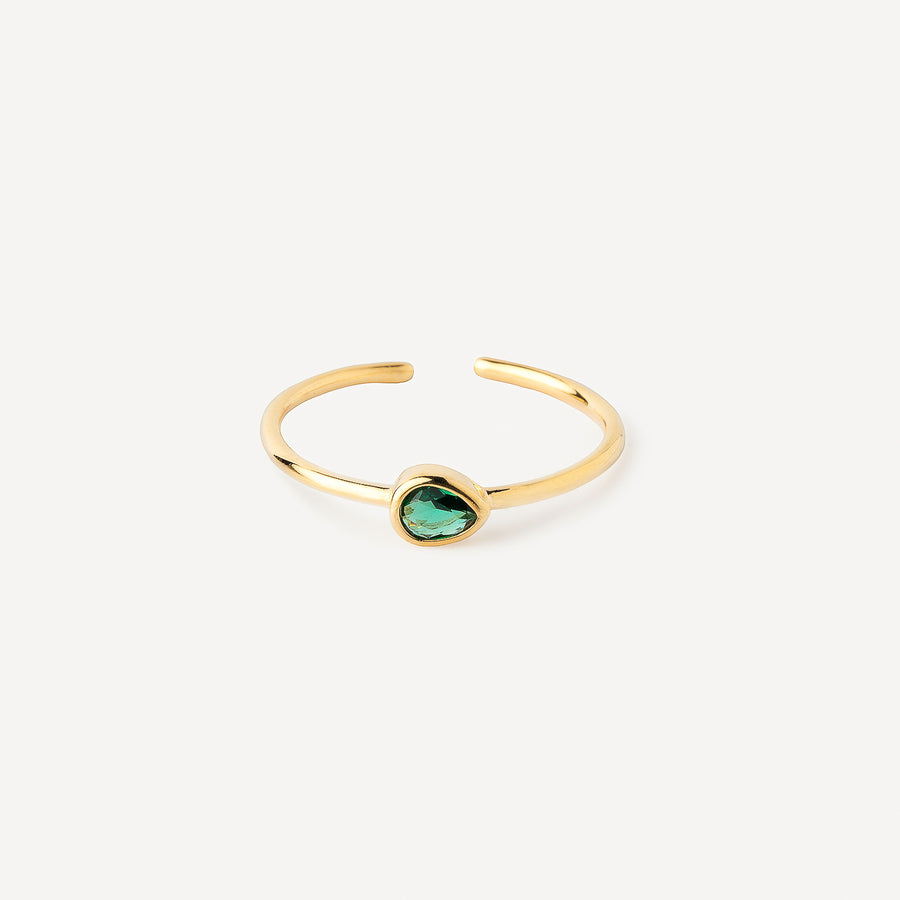 Green Drop Ring