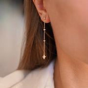 Star dangling earrings