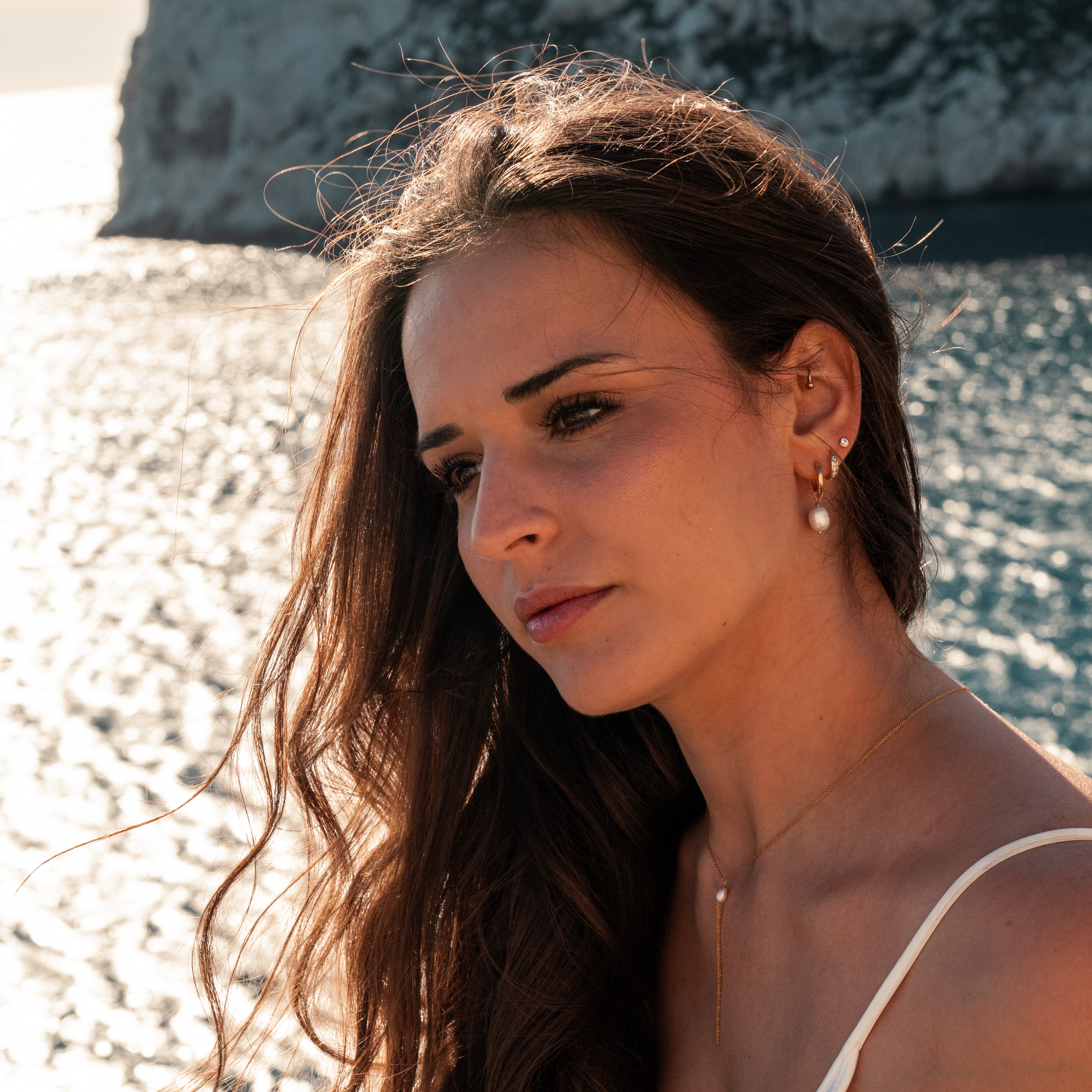 Collier en Y Perle d'Eau Douce – vue 3