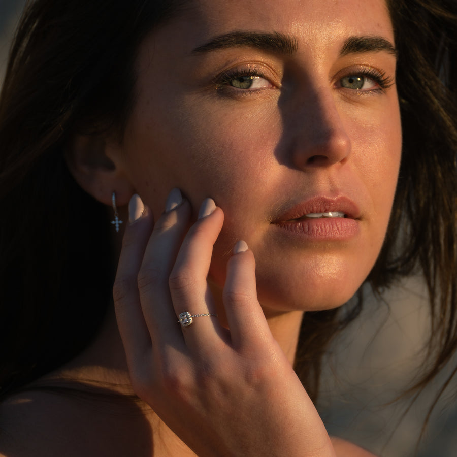 Bague chaine Ice cube