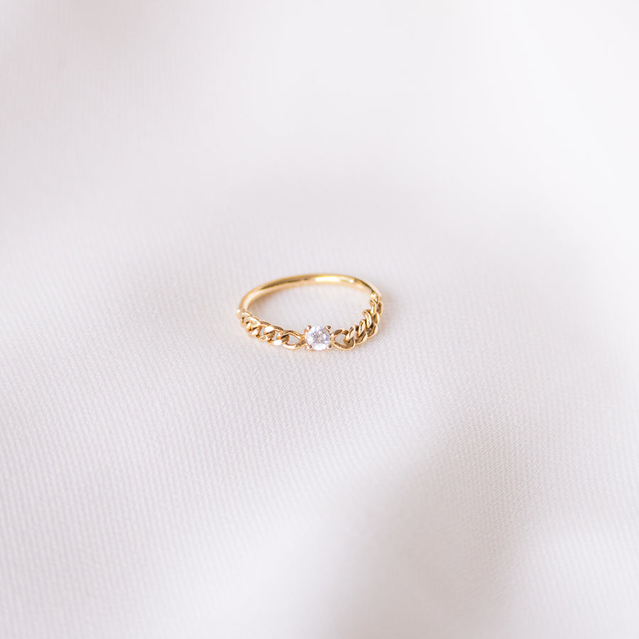 Bague chaine Zircon