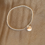 Bracelet à perles Médaille Argent