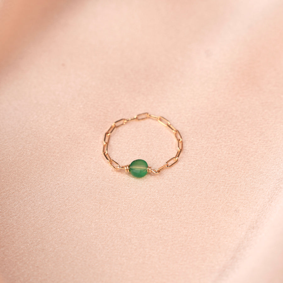 Agate Chain Ring