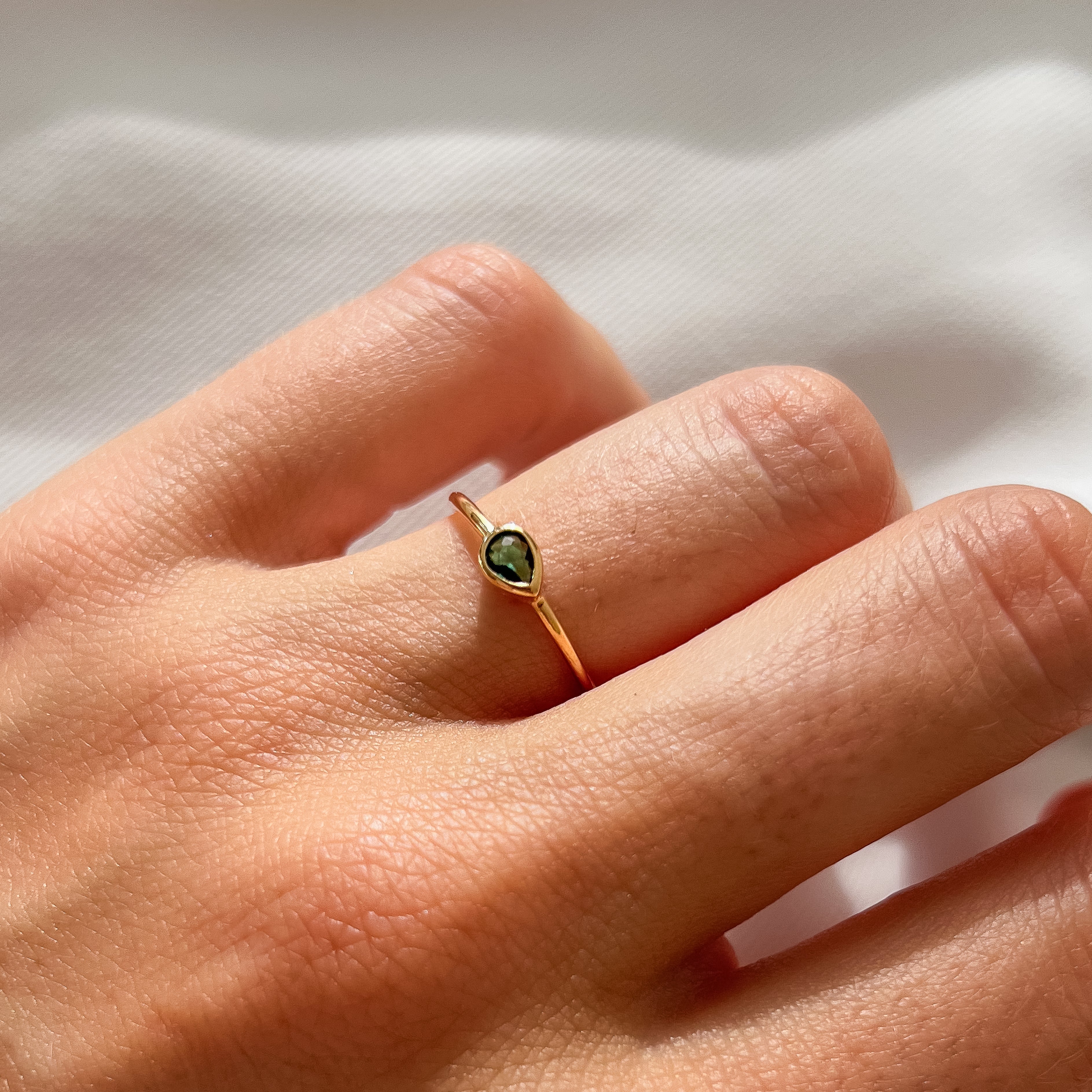 Green Drop Ring