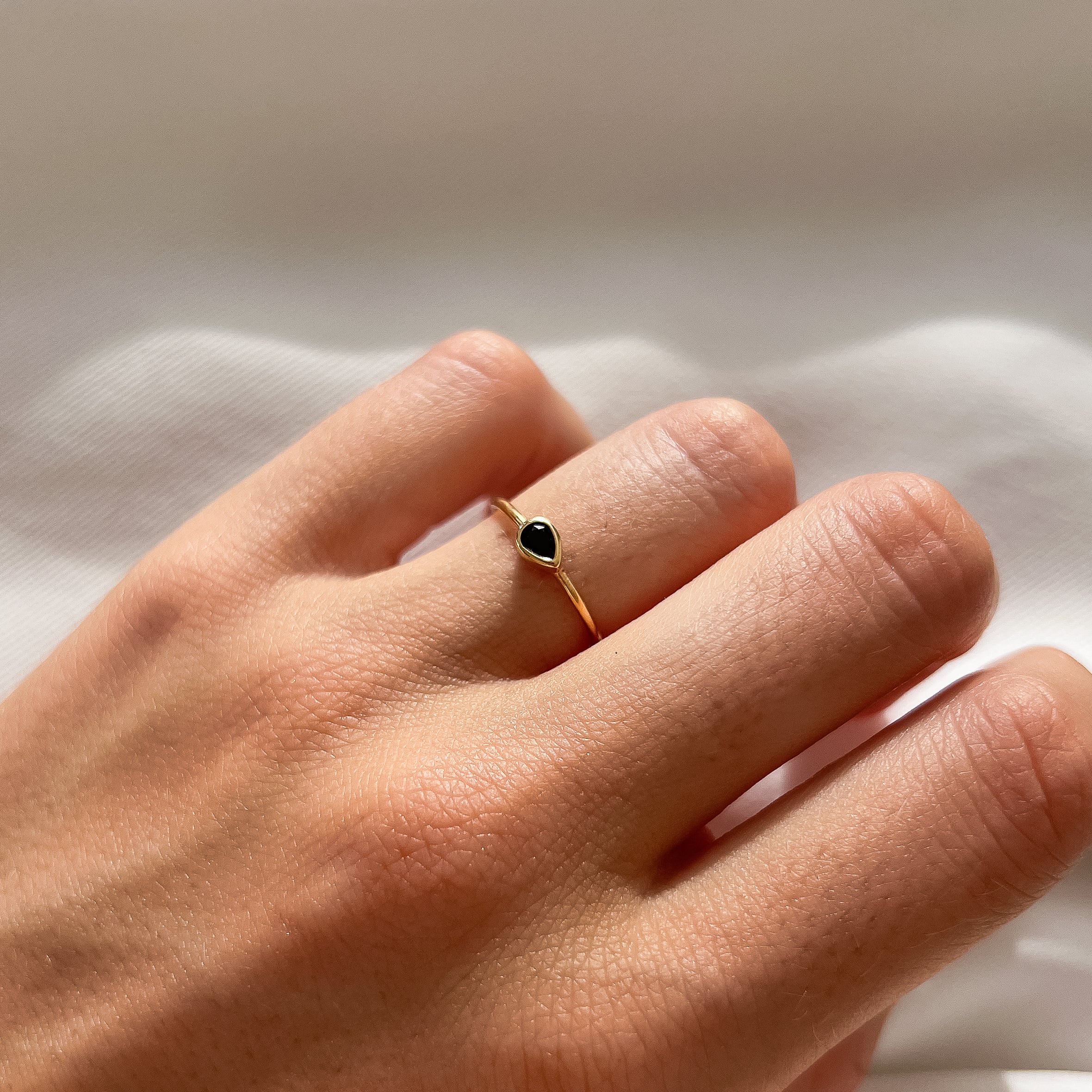Black Drop Ring