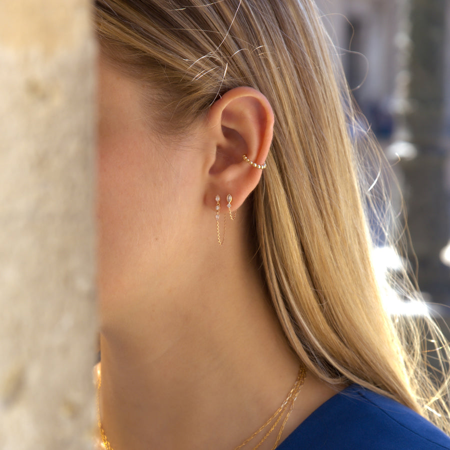 Boucles d'oreilles chaine Zeus