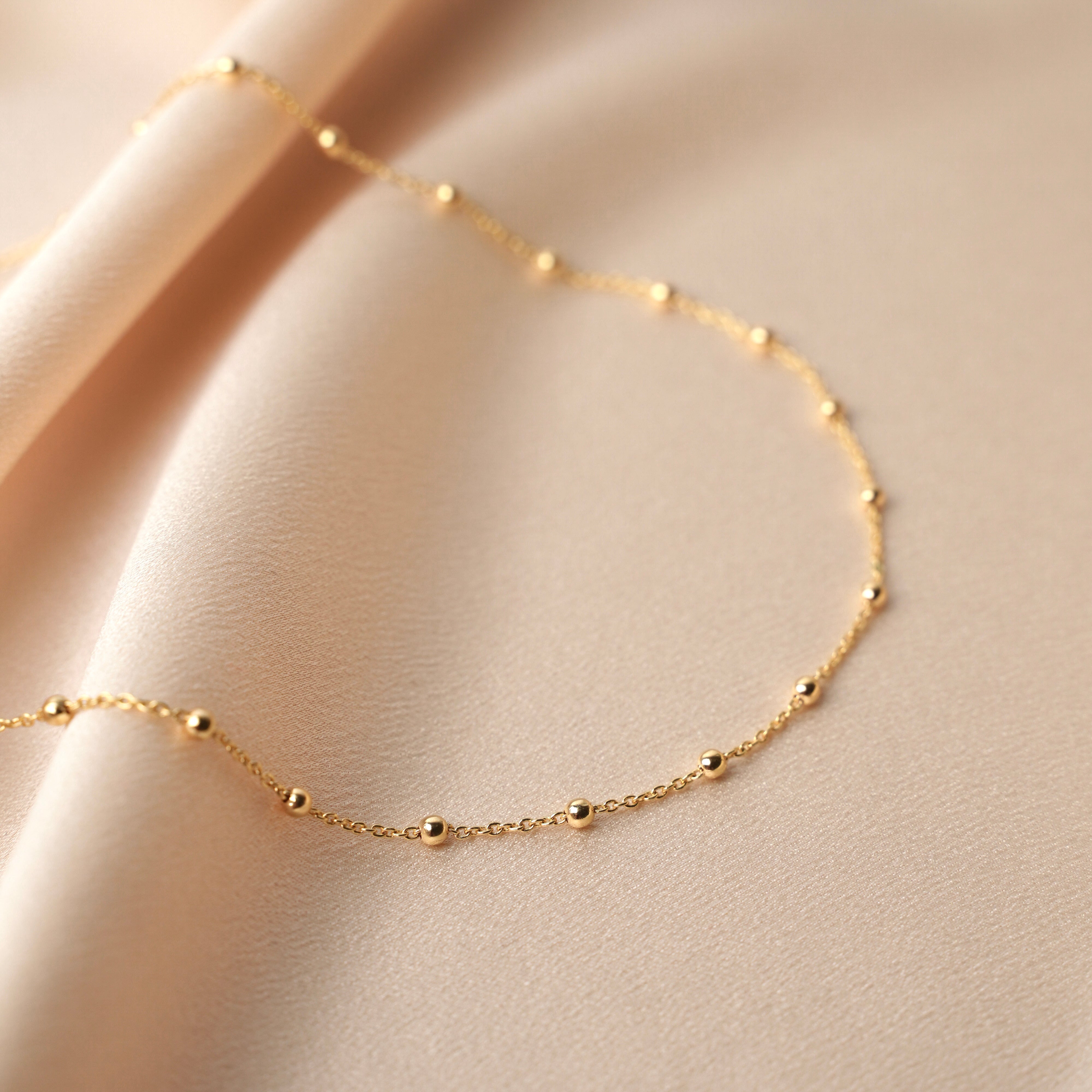Chaîne à Billes Dorée 10 M – Perles De 3,2 Mm Avec 50 Connecteurs – Pour Bijoux, Badges, étiquettes, Décor